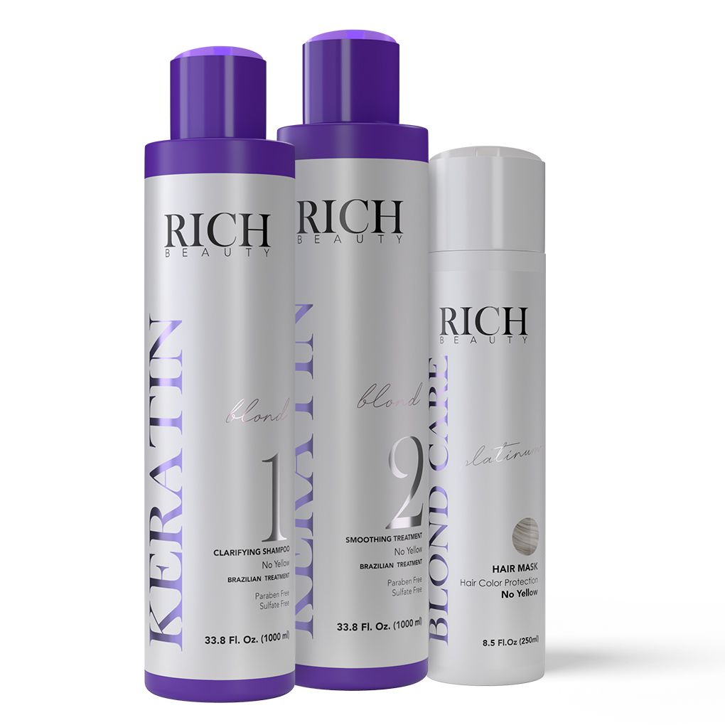 Keratin Blond Organic Treatment + Purple Mask Platinum